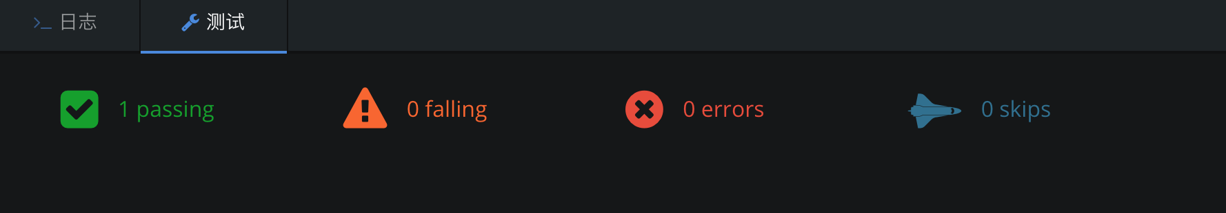 持续集成：测试结果